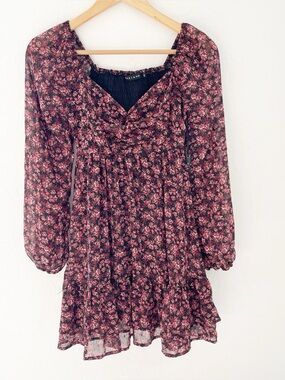 Mary & Mo floral chiffon mini dress size XS